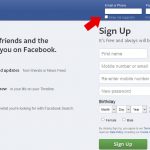 Facebook Login web page