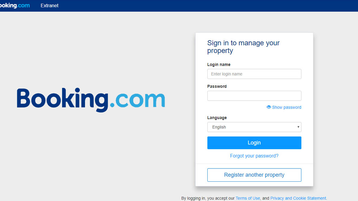 Booking Log in Logging in to your Booking