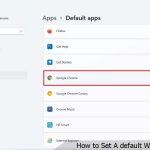 How to Set A default Web Browser