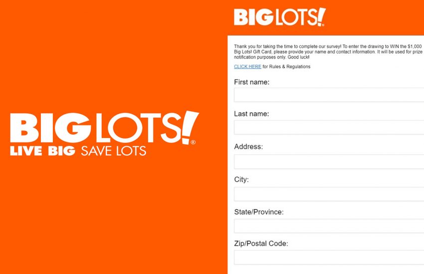 Big Lots Survey @ www.biglotscomsurvey